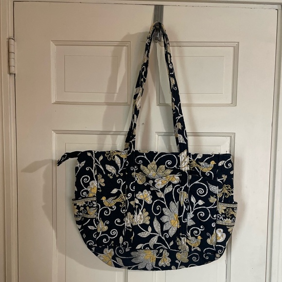 Large Vera Bradley Yellow Bird Tote Bag Spring 2008 - Picture 6 of 13